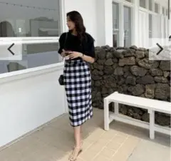 BIRTHDAY BASHギンガムチェック柄タイトスカート