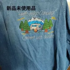 新品未使用　デニム刺繍マウンテンパーカー150