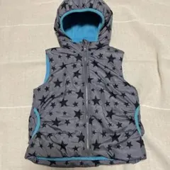 ブルーマート 星柄ダウンベスト フード付き サイズ130