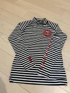 パーリーゲイツ　ストライプ ハイネック長袖シャツ サイズ3