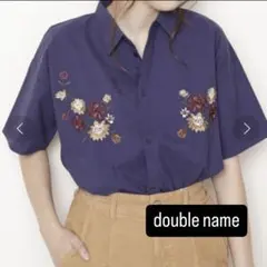 ダブルネーム　花刺繍シャツのサムネイル