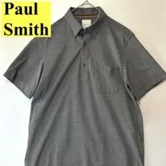 Paul Smith ポロシャツ Mグレー アーティストストライプ 半袖 鹿の子のサムネイル