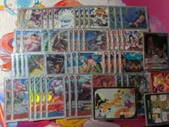 ワンピースカード　赤青エース　EXグランドバトル用　スリーブ付き二重