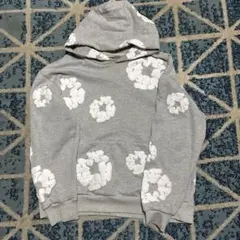 DENIM TEARS 花柄パーカー グレー