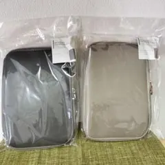 2点セット　スリコ　お薬手帳 ケース　ベージュ チャコールグレー　スリーコインズ
