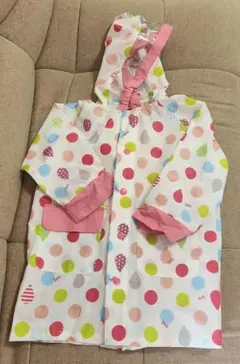 Branshes レインコート 100 水玉模様 袋付き 女の子