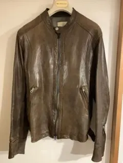 《最終値下げ》beauty&youth ラムレザー ライダース　オリーブグリーン