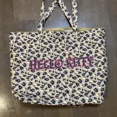 【中古品】ハローキティ ヒョウ柄大きめトートバッグ　エコバッグ レオパード