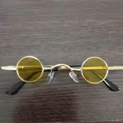 イエローレンズ ラウンドサングラス