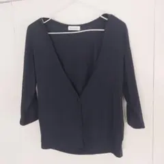 Feel and Ease カーディガン トップス シャツ ダークブルー