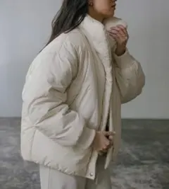 select MOCA アイボリー ショートダウンジャケット　FREE