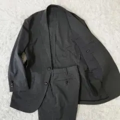 ユニクロ 感動ジャケット パンツセットアップ 洗える ウールライク ダークグレー