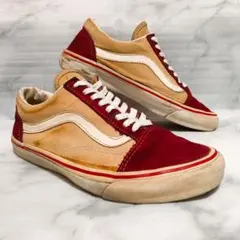 USA製 90s VANS オールドスクール 26.5 ベージュ バンズ 希少