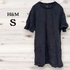 H&M 【S】 ブラック Tシャツ 半袖　シンプル　レディース　トップス