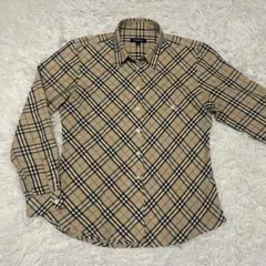 美品 バーバリーロンドン ノバチェックシャツ ボタンシャツ ハンカチセット