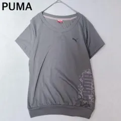 PUMA プーマ Tシャツ レディース L グレー スポーツウェア 半袖 ロゴのサムネイル