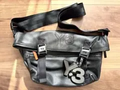 【極希少セット】Y-3 オールレザー メッセンジャーバッグ & ロゴキーホルダー