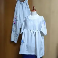 着物リメイク トップスとパンツのセット