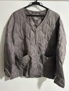 UNIQLO グレー　美品　ウルトラライトダウンリラックスジャケット　袋付き
