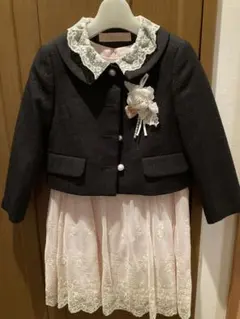 フォーマルワンピースセット 黒とピンク