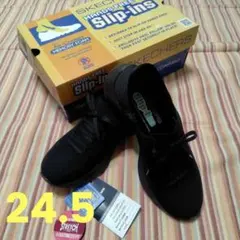 SKECHERS ハンズフリーSlip-Ins ブラック スニーカー24.5cm