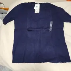 UNIQLO UVカットニット L ネイビー
