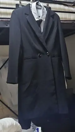 黒 スーツベスト 白シャツ ネクタイコートズボン付き