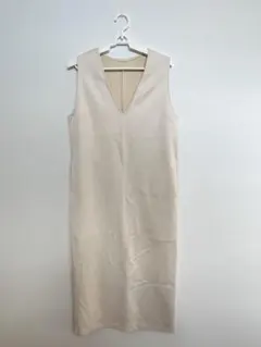 GRL グレイル ベージュワンピース Vネック ノースリーブ ワンピース