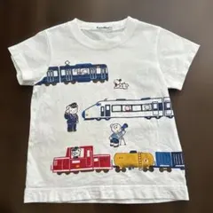 familiar 電車プリント Tシャツ 100cm