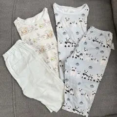 ユニクロパジャマ　パンダ銭湯110すみっこ100
