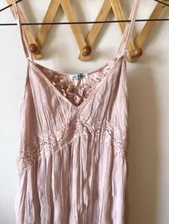 フリル レース キャミソール　裏地あり　森ガール　y2k グランジ　平成