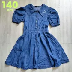 JENNI LOVE ジェニーラブ デニム風ワンピース 半袖 140cm