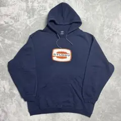 90s USA製 OLD STUSSY パーカー ネイビー L 紺タグ Sロゴ