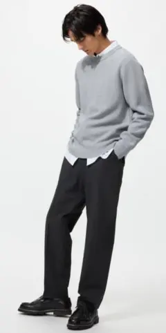 ◆新品◆【UNIQLO】スマートアンクルパンツ レギュラーフィット ブラック S