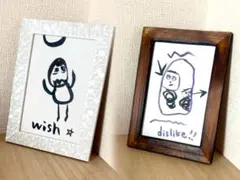 を、通り越す【原画】2枚セットイラスト 抽象画 絵画 アート 線画 ドローイング