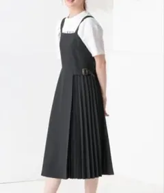 Honeys　プリーツ切替ジャンスカ　ブラック　S