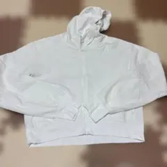ホワイト フルジップ UVカットパーカー　GU