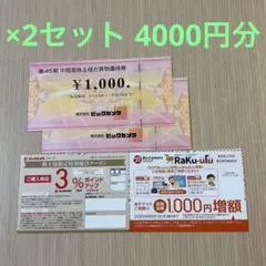 最新版　ビックカメラ株主優待 4000円