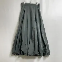 Thevon スカート バルーン Aライン ゴム仕様 カーキ F