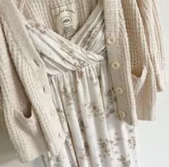 ジェラートピケ ロングワンピース カーディガン セット