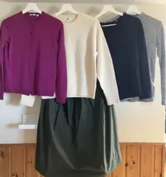 UNIQLO ユニクロ　５点　おまとめトップス　4プラススカート