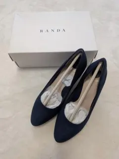 【新品・タグ付】RANDA パンプス 21cm ネイビー スエード