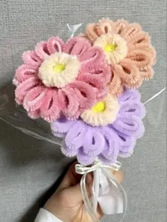 モールフラワー　ガーベラブーケ　枯れない花束　3本　マカロンカラー　専用