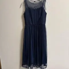 美品ドレス ネイビージルスチュアートS