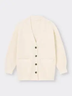 パフィータッチオーバーサイズカーディガン(長袖) XL