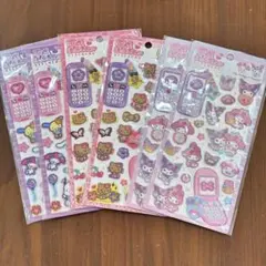 平成はっぴーフォン サンリオ キャラクターシール6枚セット
