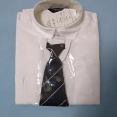 ホワイト長袖シャツ 140cm アジャスターネクタイ付き　新品未使用