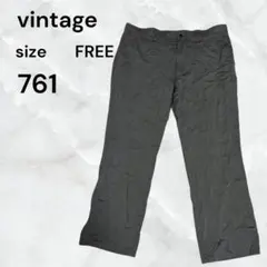 vintage ワークパンツ グレー FREEサイズ 古着 メンズ　長ズボンのサムネイル