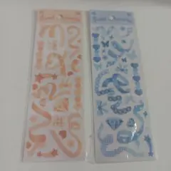 オレンジ＆ブルー シール 2枚セット