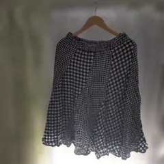 ベルーナ　ギンガムチェックフレアスカート大きいサイズ3L